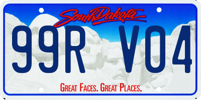 SD license plate 99RV04