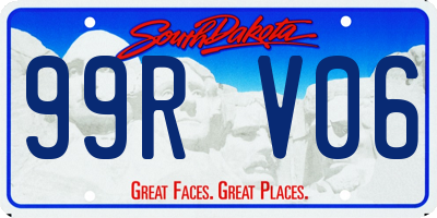 SD license plate 99RV06