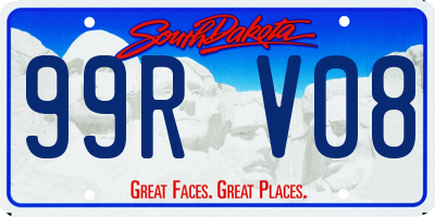 SD license plate 99RV08