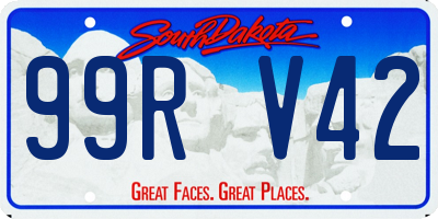 SD license plate 99RV42
