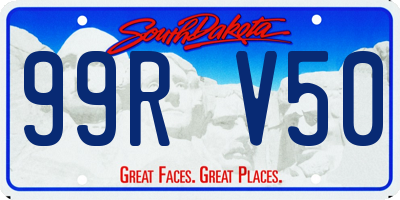SD license plate 99RV50