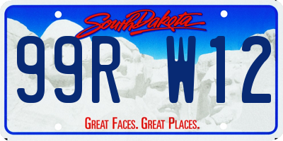 SD license plate 99RW12