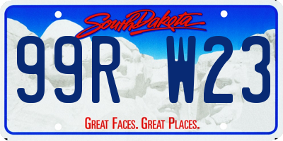 SD license plate 99RW23