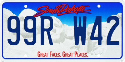 SD license plate 99RW42