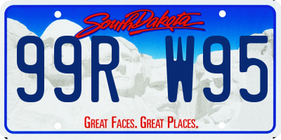 SD license plate 99RW95