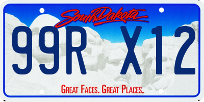SD license plate 99RX12
