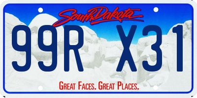 SD license plate 99RX31