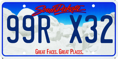 SD license plate 99RX32