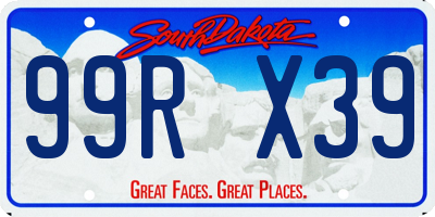 SD license plate 99RX39