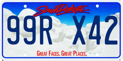 SD license plate 99RX42