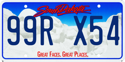 SD license plate 99RX54