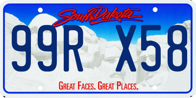 SD license plate 99RX58