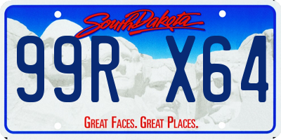 SD license plate 99RX64