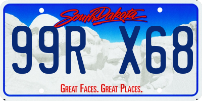SD license plate 99RX68