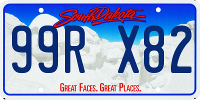 SD license plate 99RX82