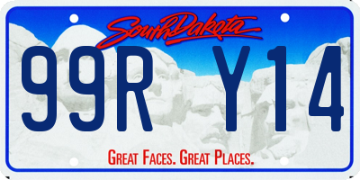 SD license plate 99RY14