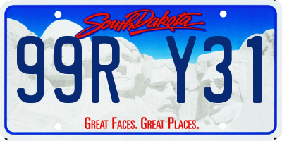 SD license plate 99RY31