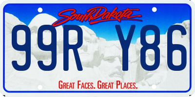 SD license plate 99RY86