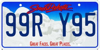 SD license plate 99RY95