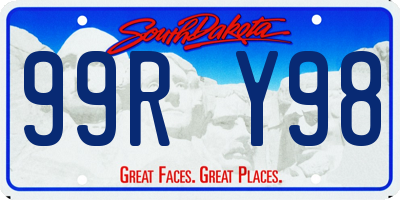 SD license plate 99RY98