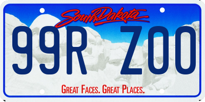 SD license plate 99RZ00