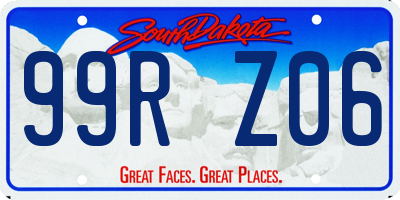 SD license plate 99RZ06
