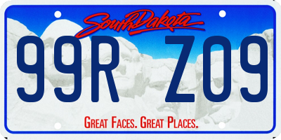 SD license plate 99RZ09