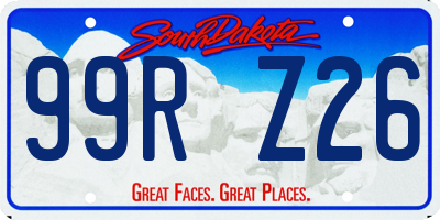SD license plate 99RZ26