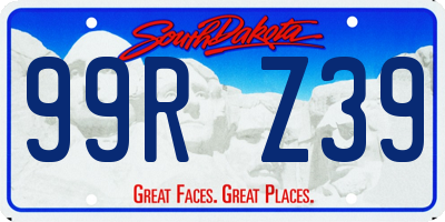 SD license plate 99RZ39
