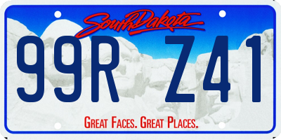 SD license plate 99RZ41