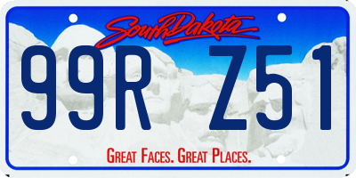 SD license plate 99RZ51