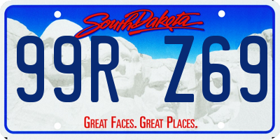 SD license plate 99RZ69