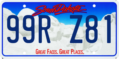 SD license plate 99RZ81