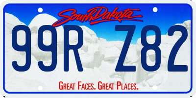 SD license plate 99RZ82