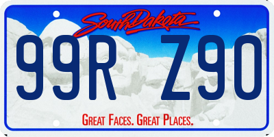 SD license plate 99RZ90