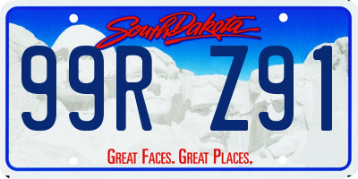 SD license plate 99RZ91