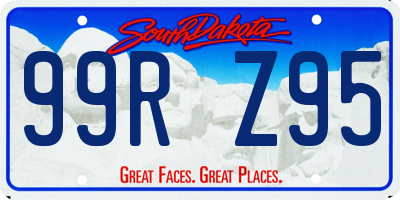 SD license plate 99RZ95