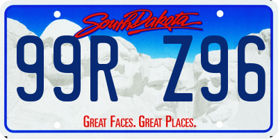 SD license plate 99RZ96