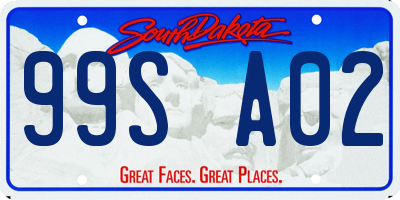 SD license plate 99SA02