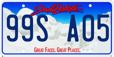 SD license plate 99SA05