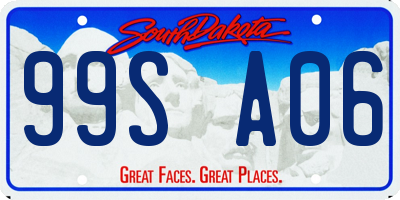 SD license plate 99SA06