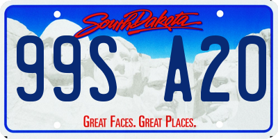 SD license plate 99SA20