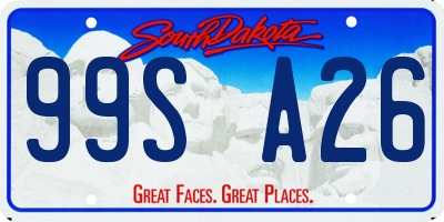 SD license plate 99SA26
