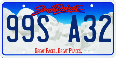 SD license plate 99SA32