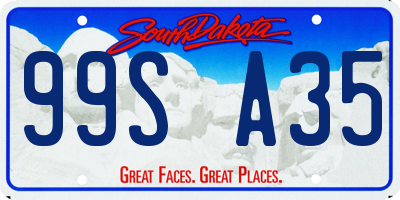 SD license plate 99SA35