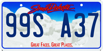 SD license plate 99SA37