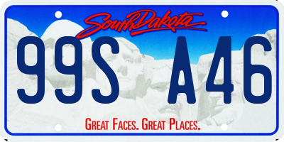 SD license plate 99SA46