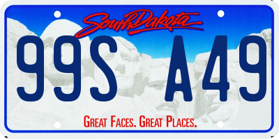 SD license plate 99SA49