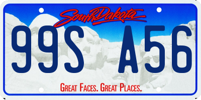 SD license plate 99SA56
