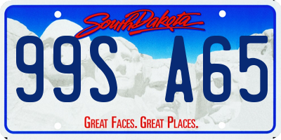 SD license plate 99SA65